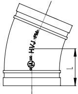 22.5 degree grooved elbow